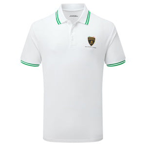 Lamborghini Squadra Corse Men's Travel Polo Shirt White