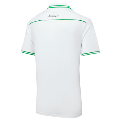 Lamborghini Squadra Corse Men's Travel Polo Shirt White