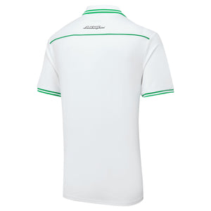 Lamborghini Squadra Corse Men's Travel Polo Shirt White