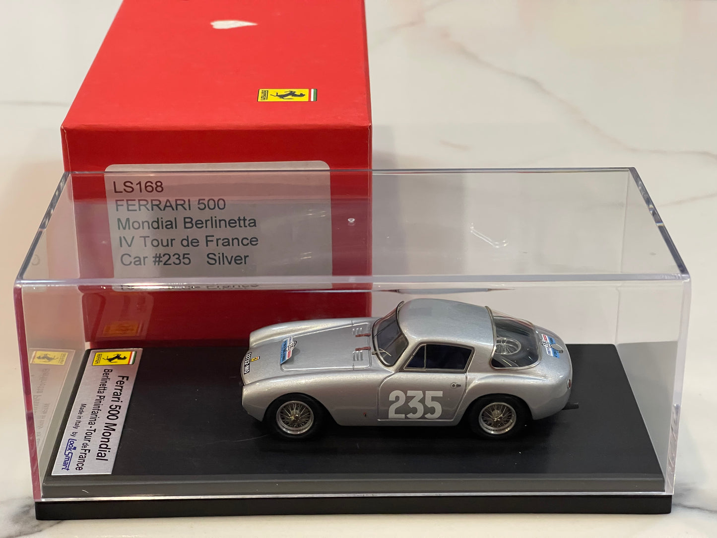 Looksmart 1/43 Ferrari 500 Mondial Berlinetta IV Tour de France No. 235 1954 Silver LS168