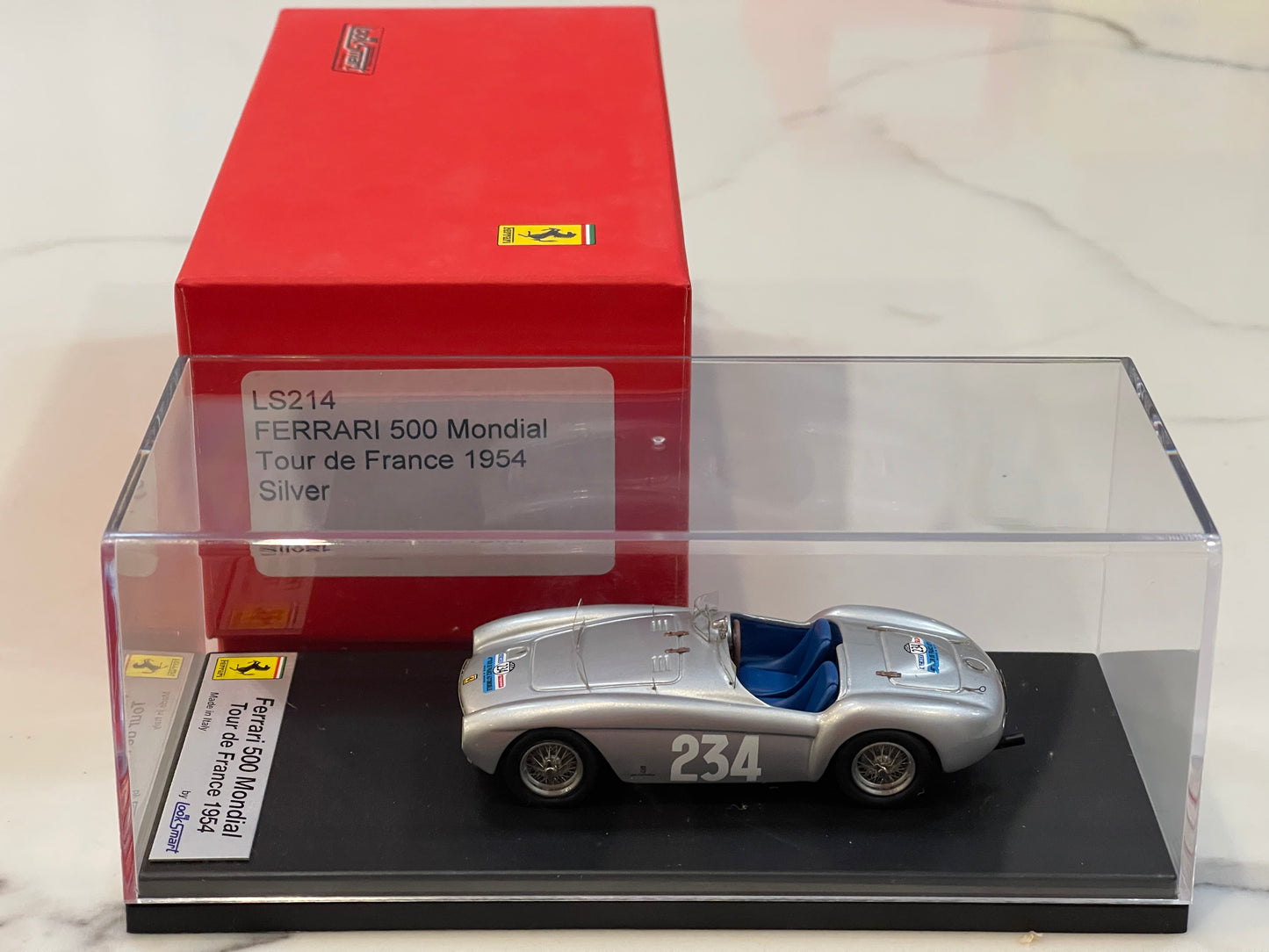 Looksmart 1/43 Ferrari 500 Mondial IV Tour de France No. 234 1954 Silver LS214