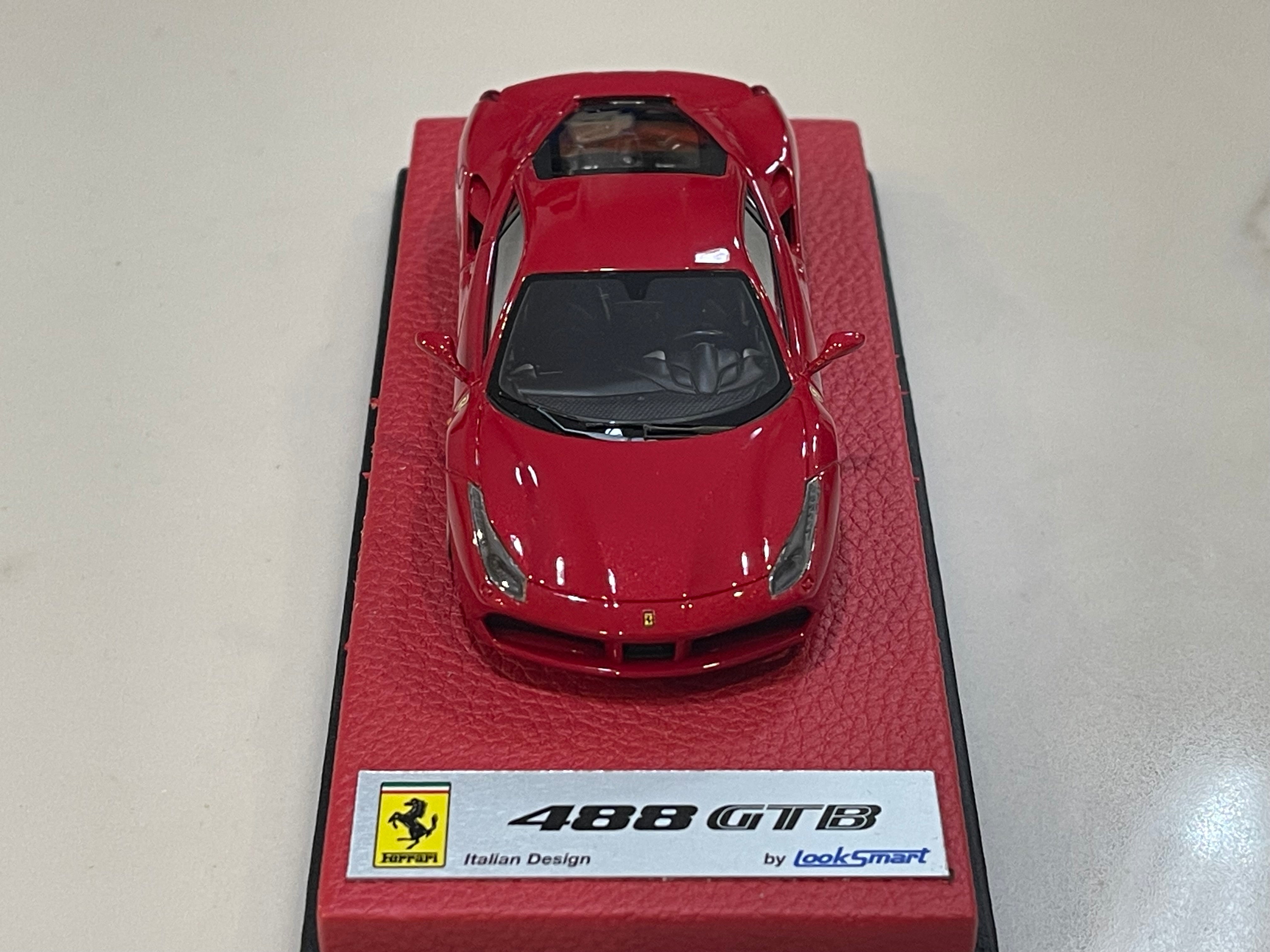 Looksmart 1/43 Ferrari 488 GTB Coupe Geneva Auto Show 2015 Rosso Corsa LS446A