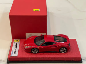 Looksmart 1/43 Ferrari 488 GTB Coupe Geneva Auto Show 2015 Rosso Corsa LS446A