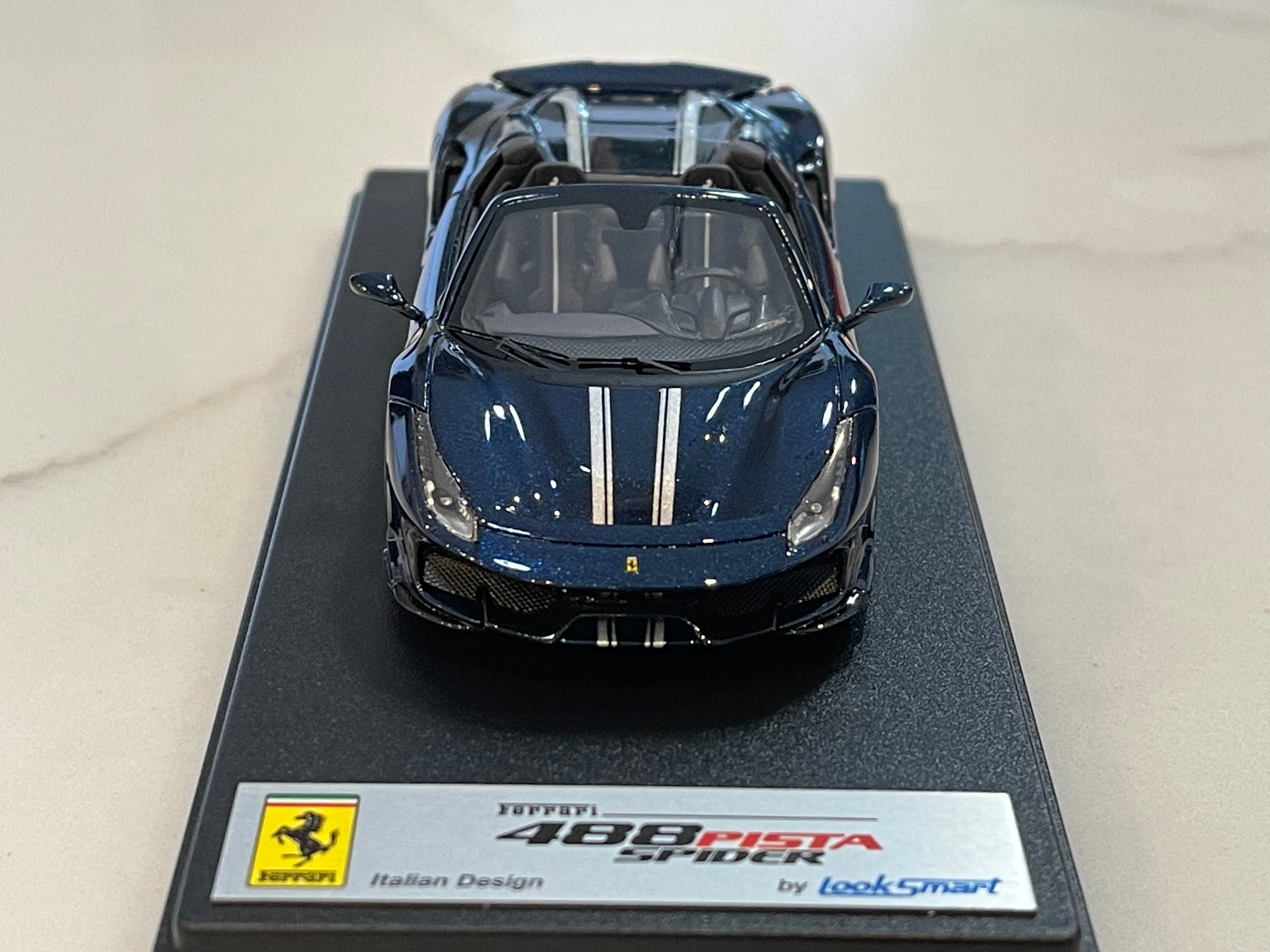 Looksmart 1/43 Ferrari 488 Pista Spider 2019 Blue Nart LS496C