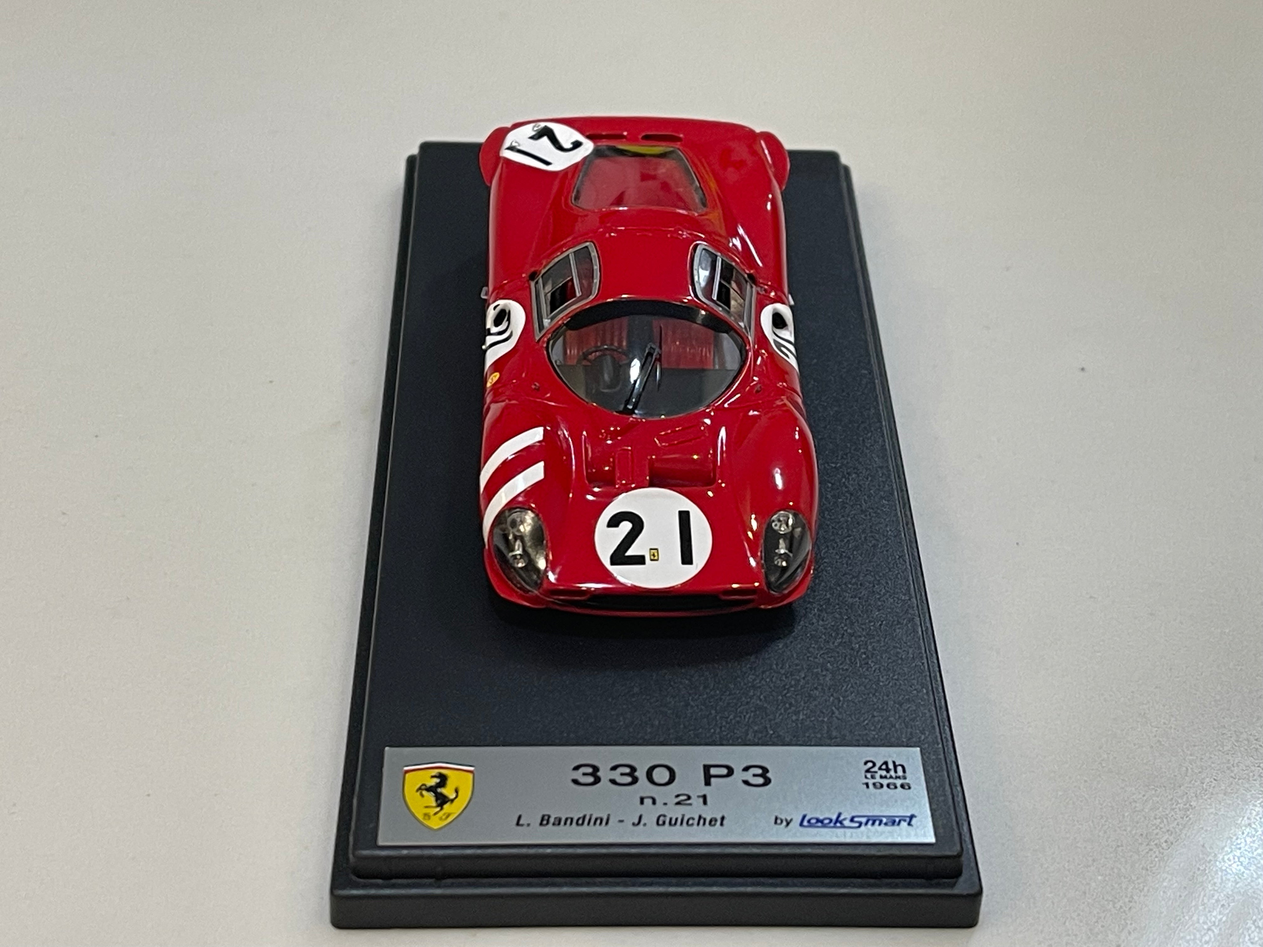 Looksmart 1/43 Ferrari 330 P3 24 Hours Le Mans 1966 Red No. 21 LSLM103