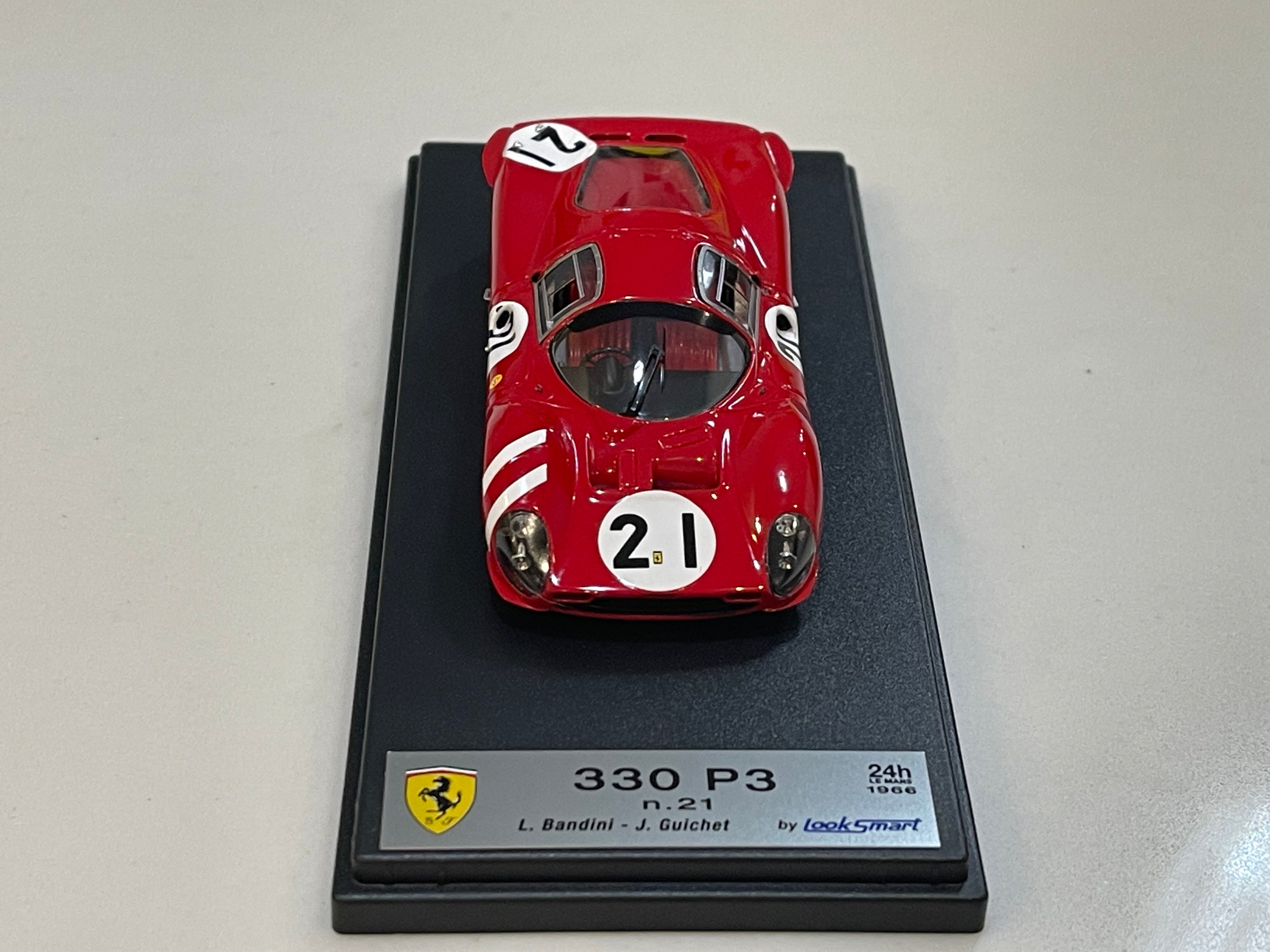 Looksmart 1/43 Ferrari 330 P3 24 Hours Le Mans 1966 Red No. 21 LSLM103 –  Paddock Collection