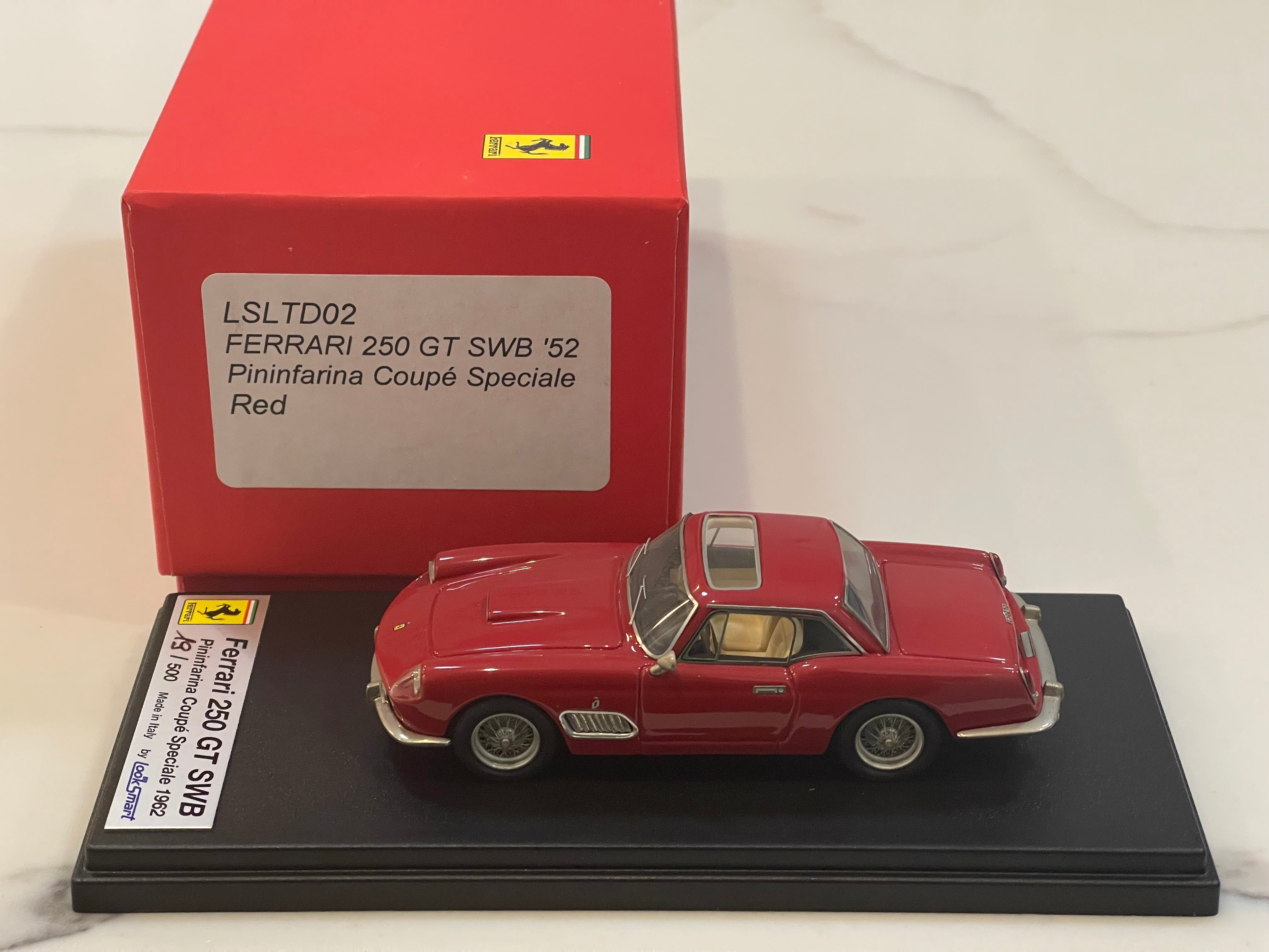 Looksmart 1/43 Ferrari 250 GT SWB Pininfarina Coupe Speciale 1952 Red LSLTD02