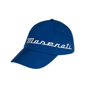 Maserati Rubber Print Hat Blue