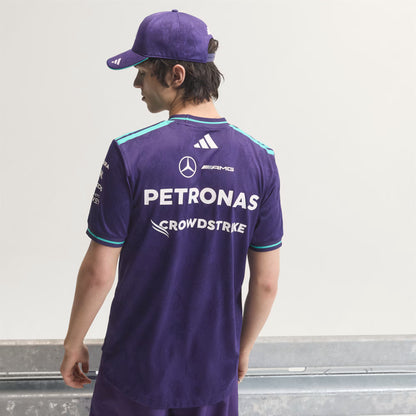 Mercedes AMG Petronas F1 Men's Special Edition Singapore Driver T-Shirt Violet