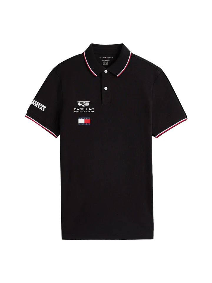 Car Racing Polos Cadillac F1 Racing 2026 Team Polo Shirt Black – Paddock Collection