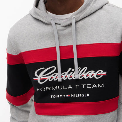 Cadillac F1 Racing Script Hooded Sweatshirt Grey