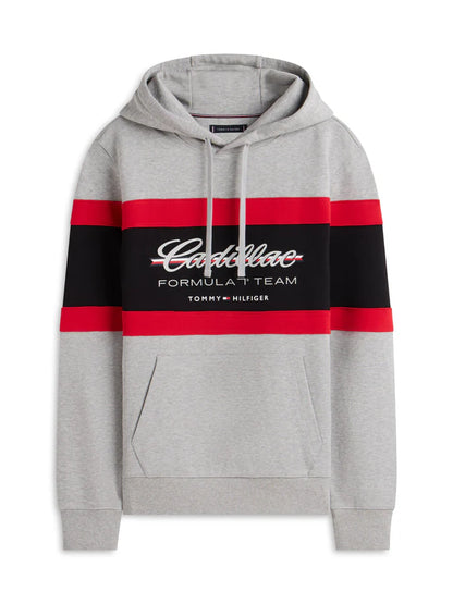 Cadillac F1 Racing Script Hooded Sweatshirt Grey