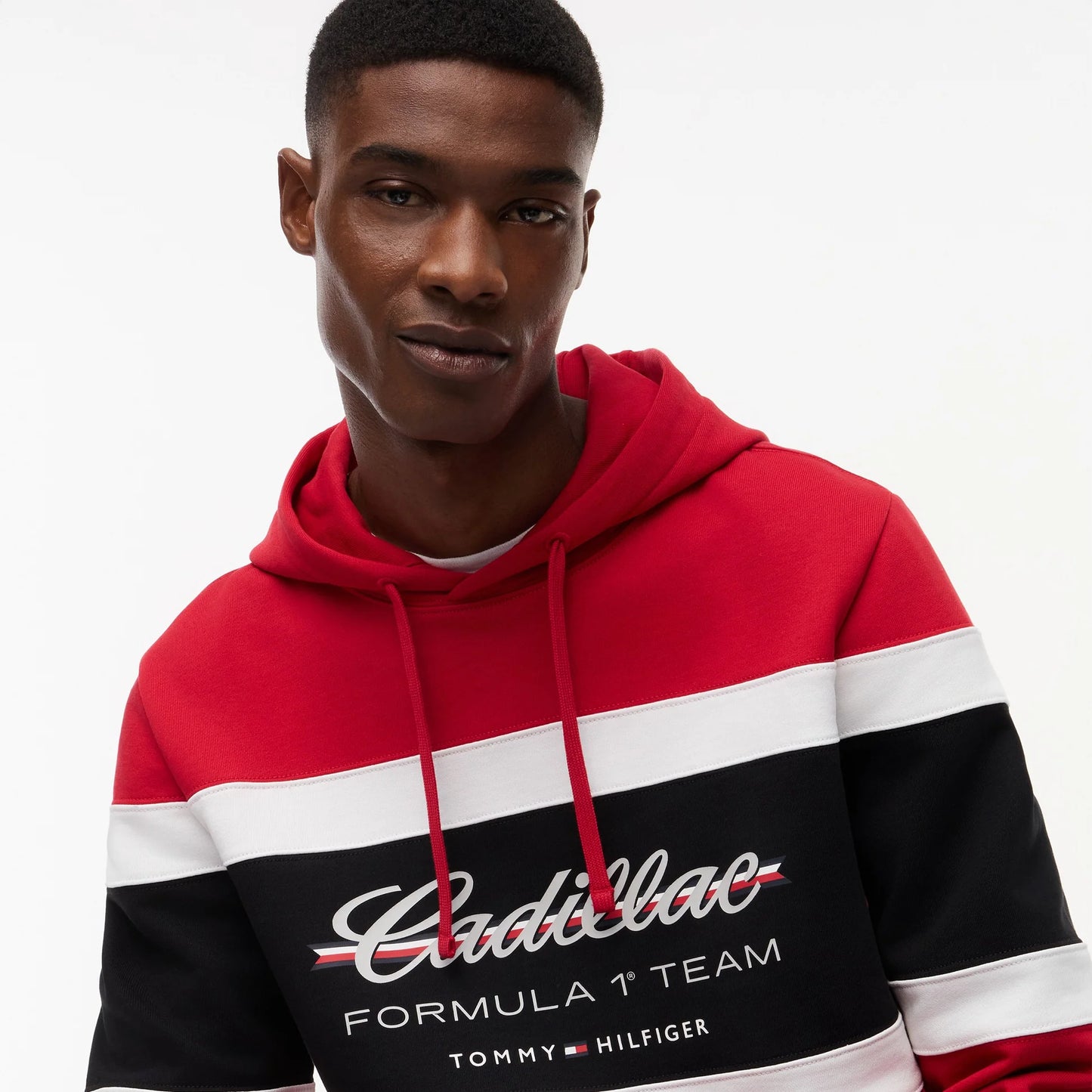 Cadillac F1 Racing Script Hooded Sweatshirt Red