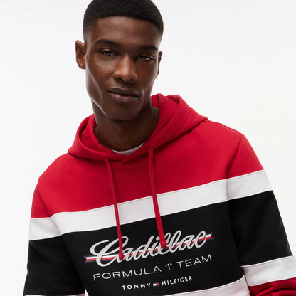 Cadillac F1 Racing Script Hooded Sweatshirt Red