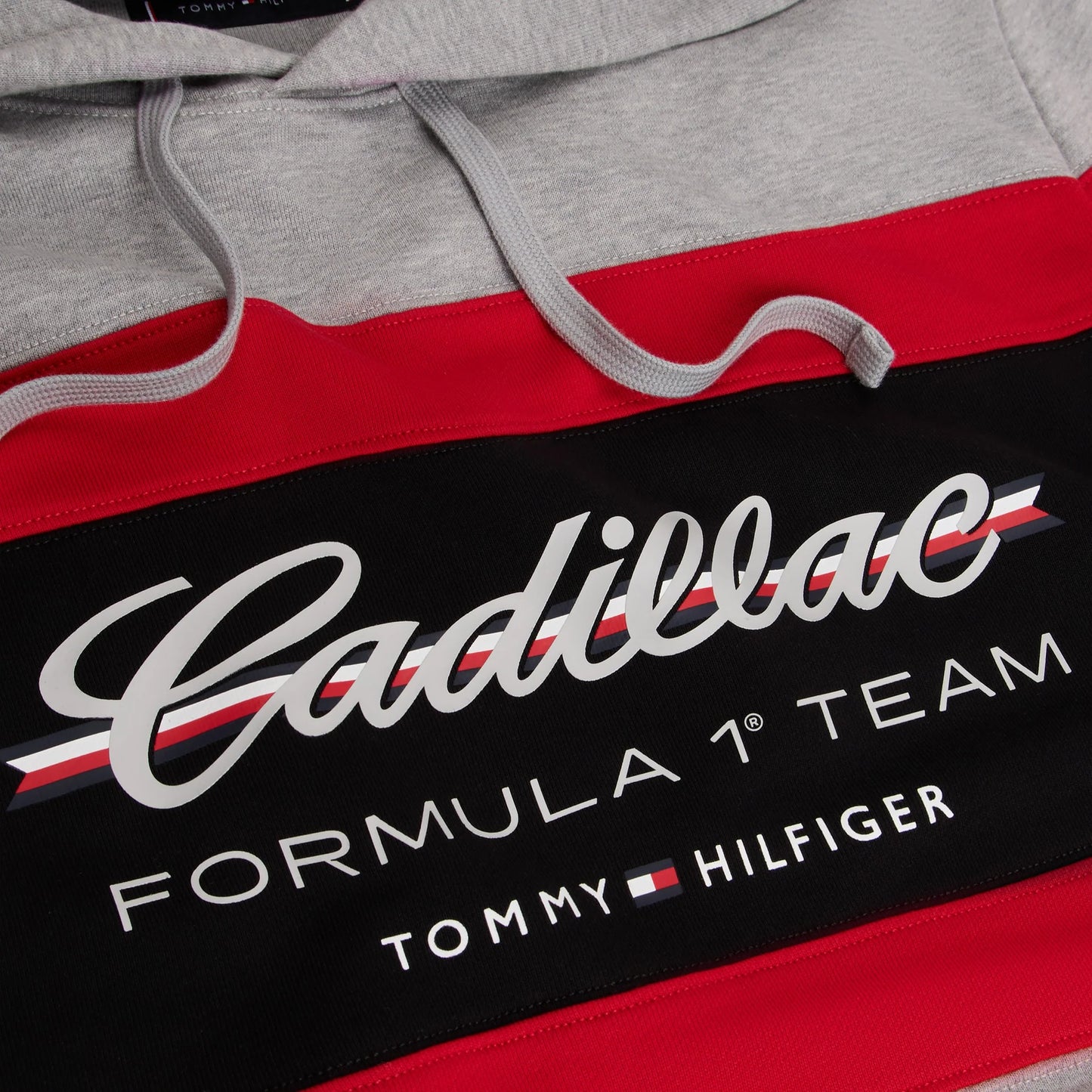 Cadillac F1 Racing Script Hooded Sweatshirt Grey