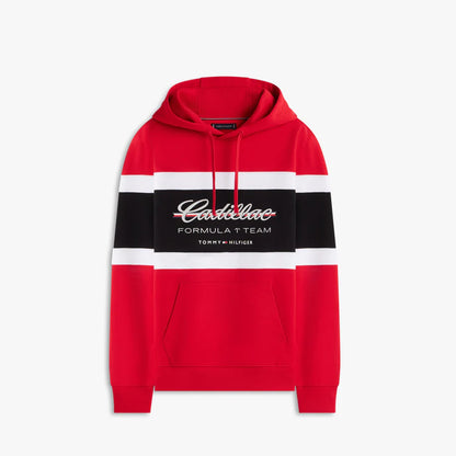 Cadillac F1 Racing Script Hooded Sweatshirt Red
