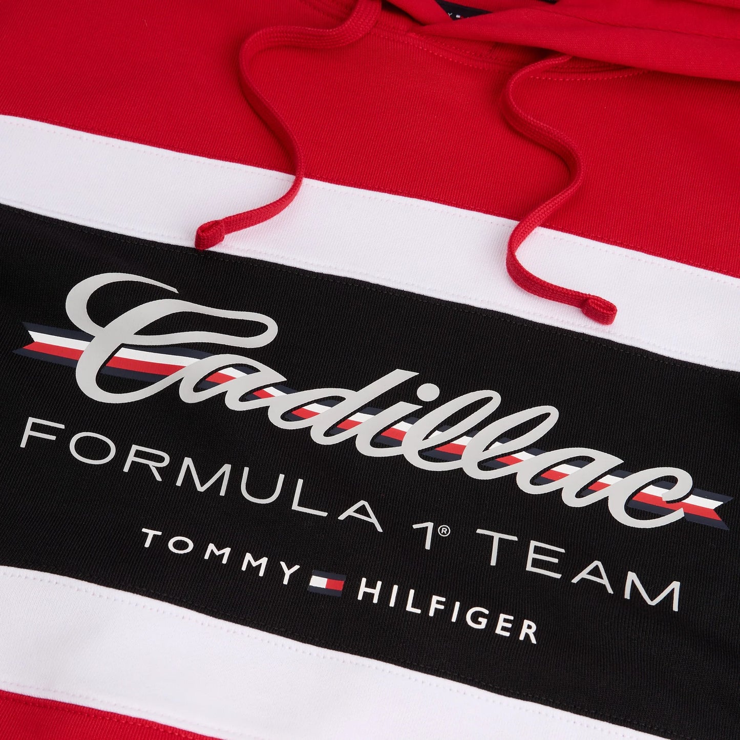 Cadillac F1 Racing Script Hooded Sweatshirt Red