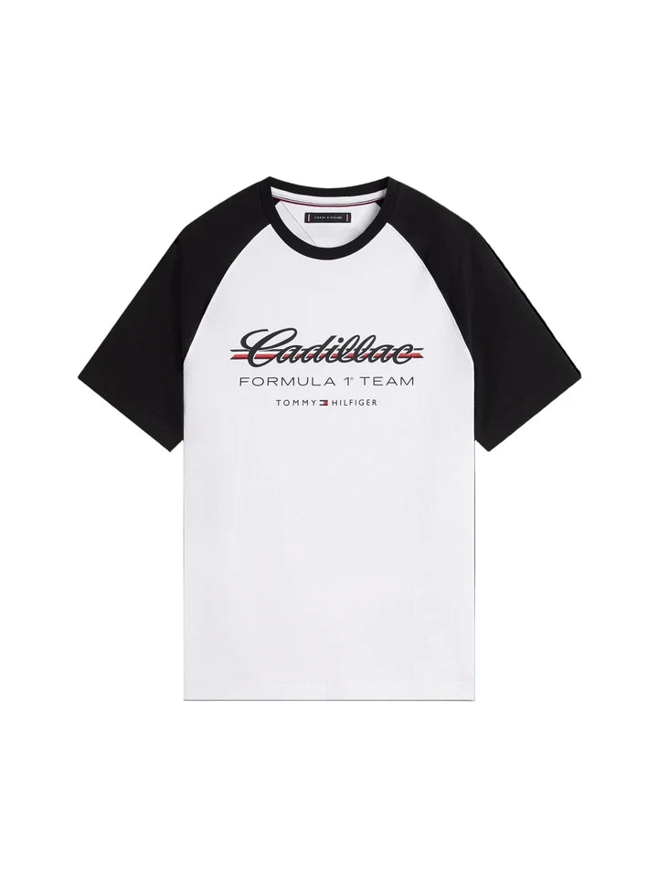 Cadillac F1 Racing 2026 Script Raglan T-Shirt White