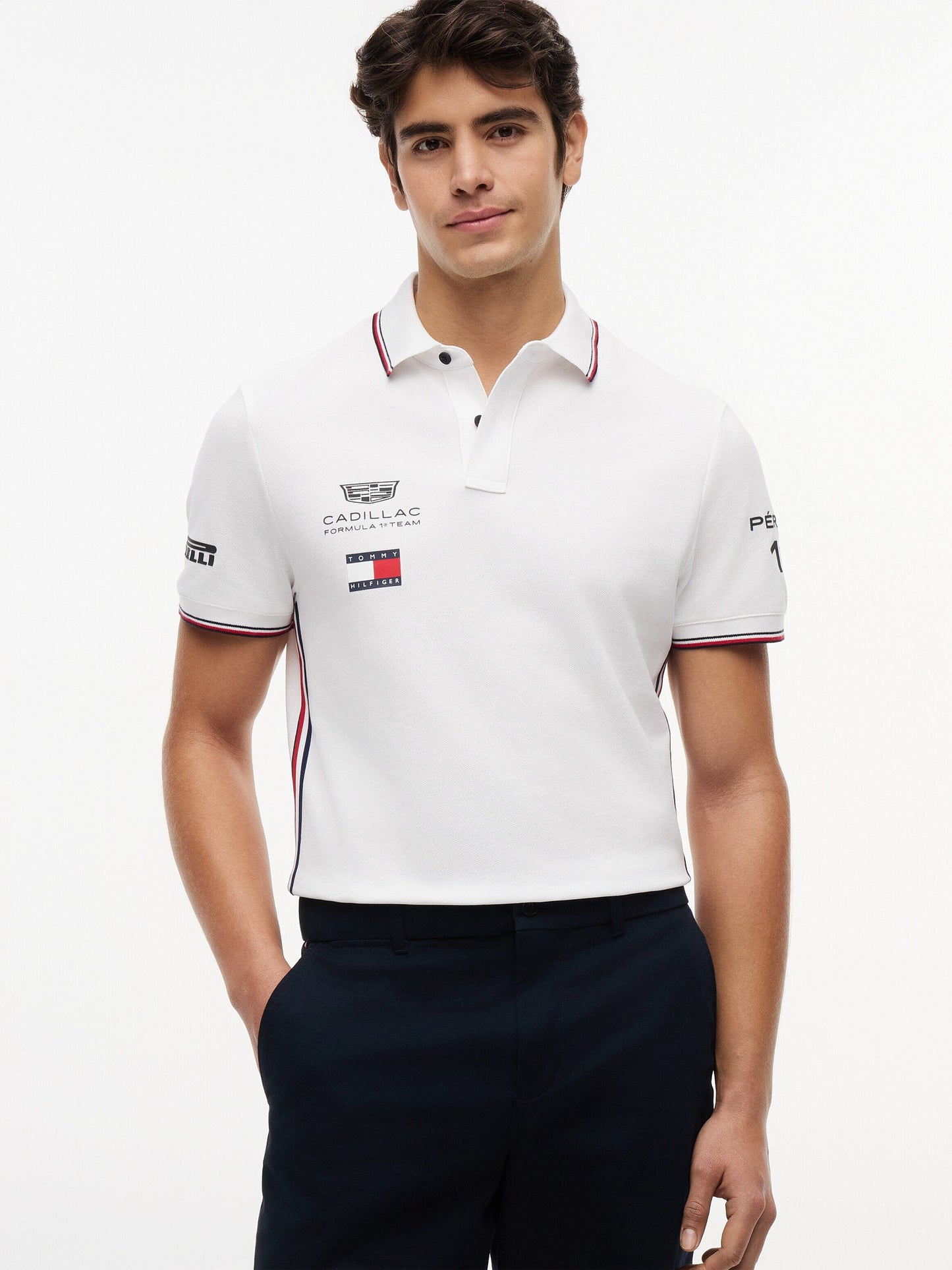 Cadillac F1 Racing 2026 Sergio "Checo" Perez Team Polo Shirt White