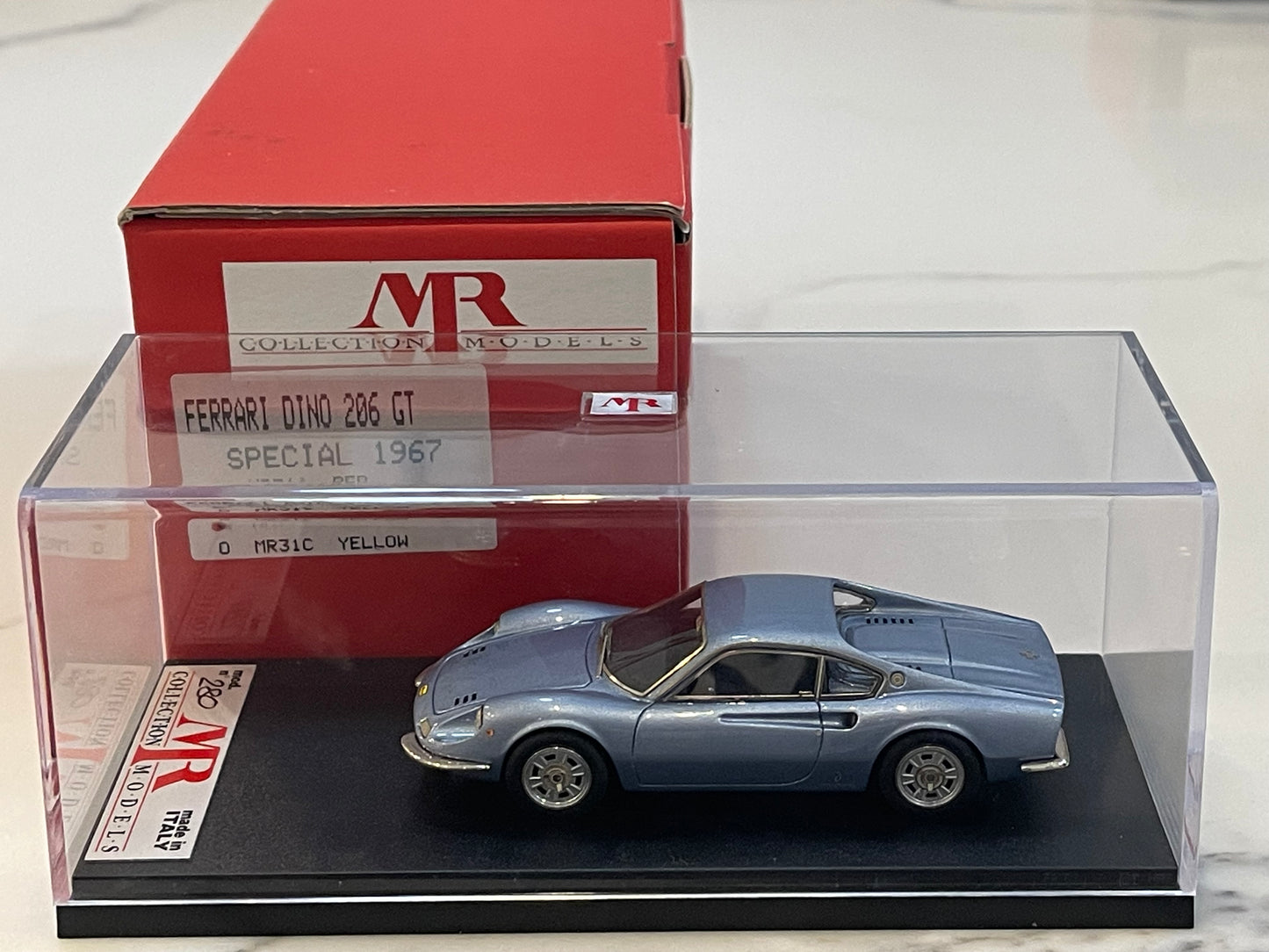 MR 1/43 Ferrari Dino 206 GT Special 1967 Met. Light Blue MR31B