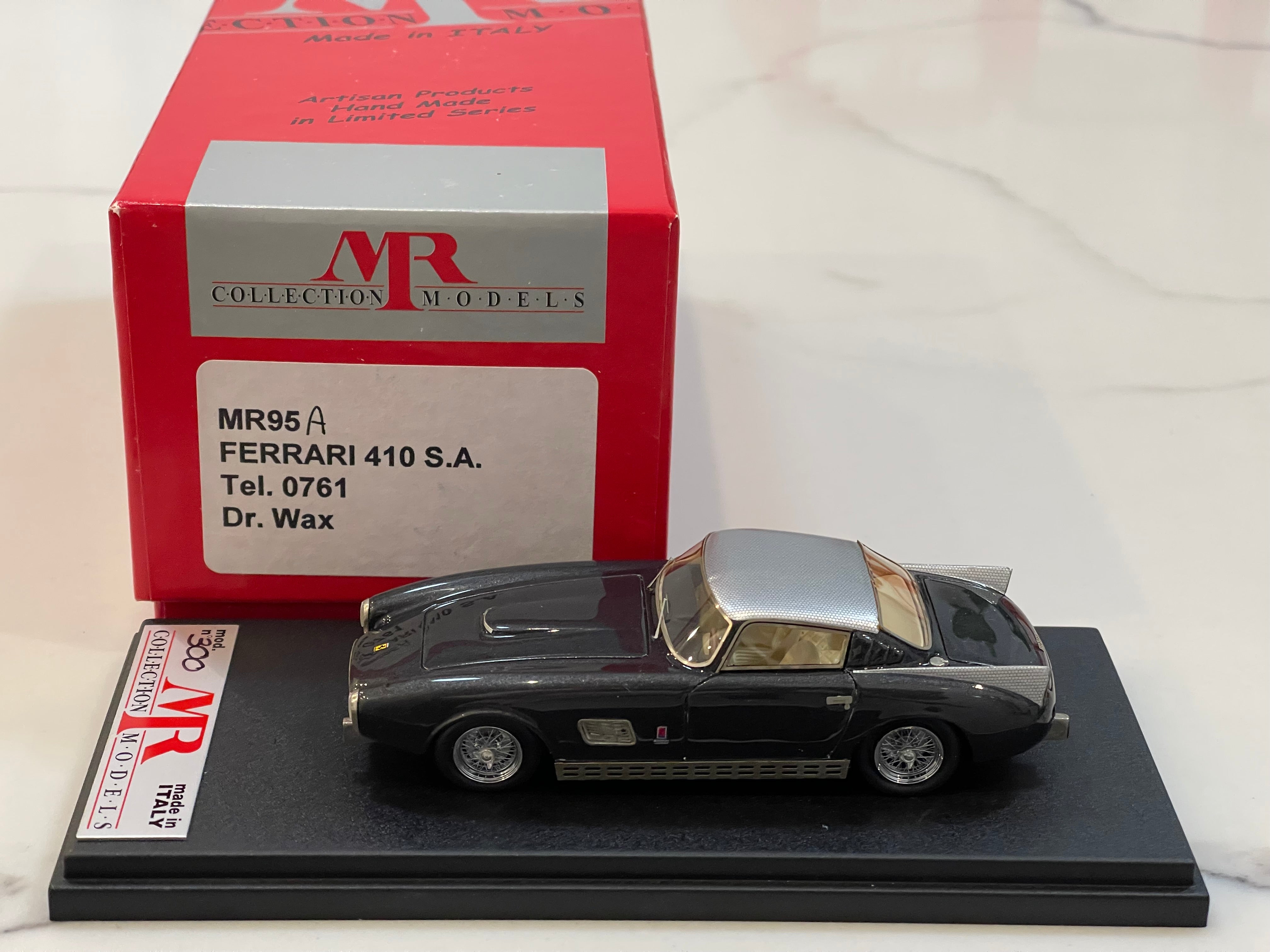 MR 1/43 Ferrari 410 SA Telaio 0761SA Dr. Wax 1957 Dark Grey/Silver MR95A