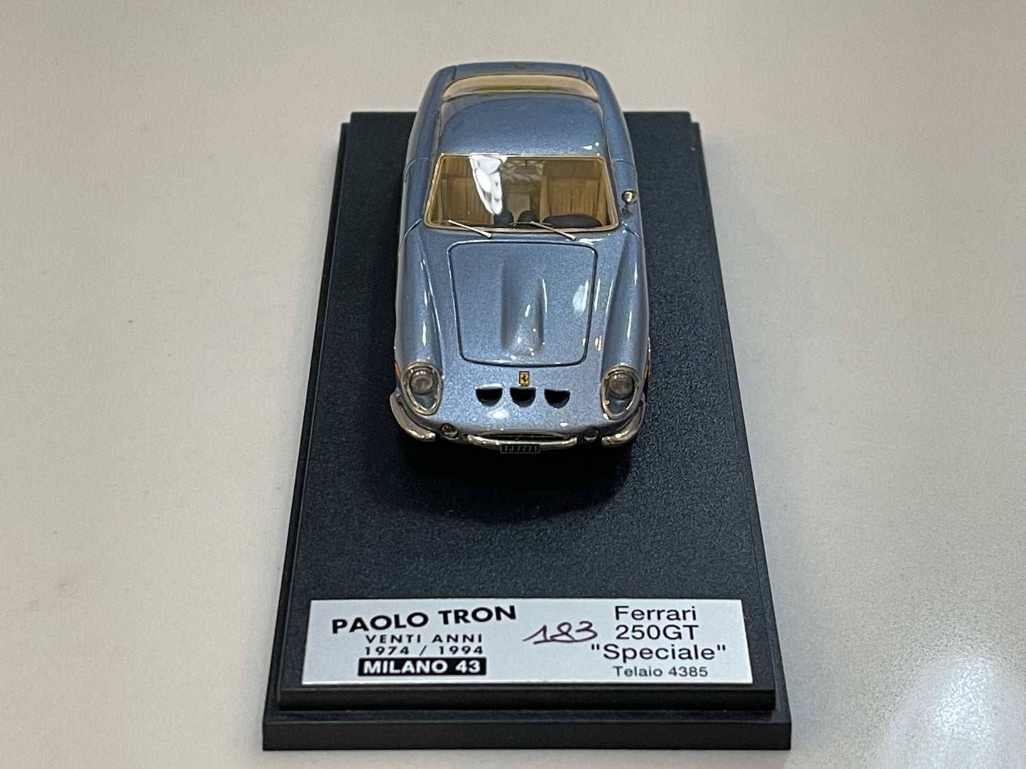 MR Paolo Tron 1/43 Ferrari 250 GT Lusso Speciale Telaio 04385GT 1963 Light Blue MRPT-02