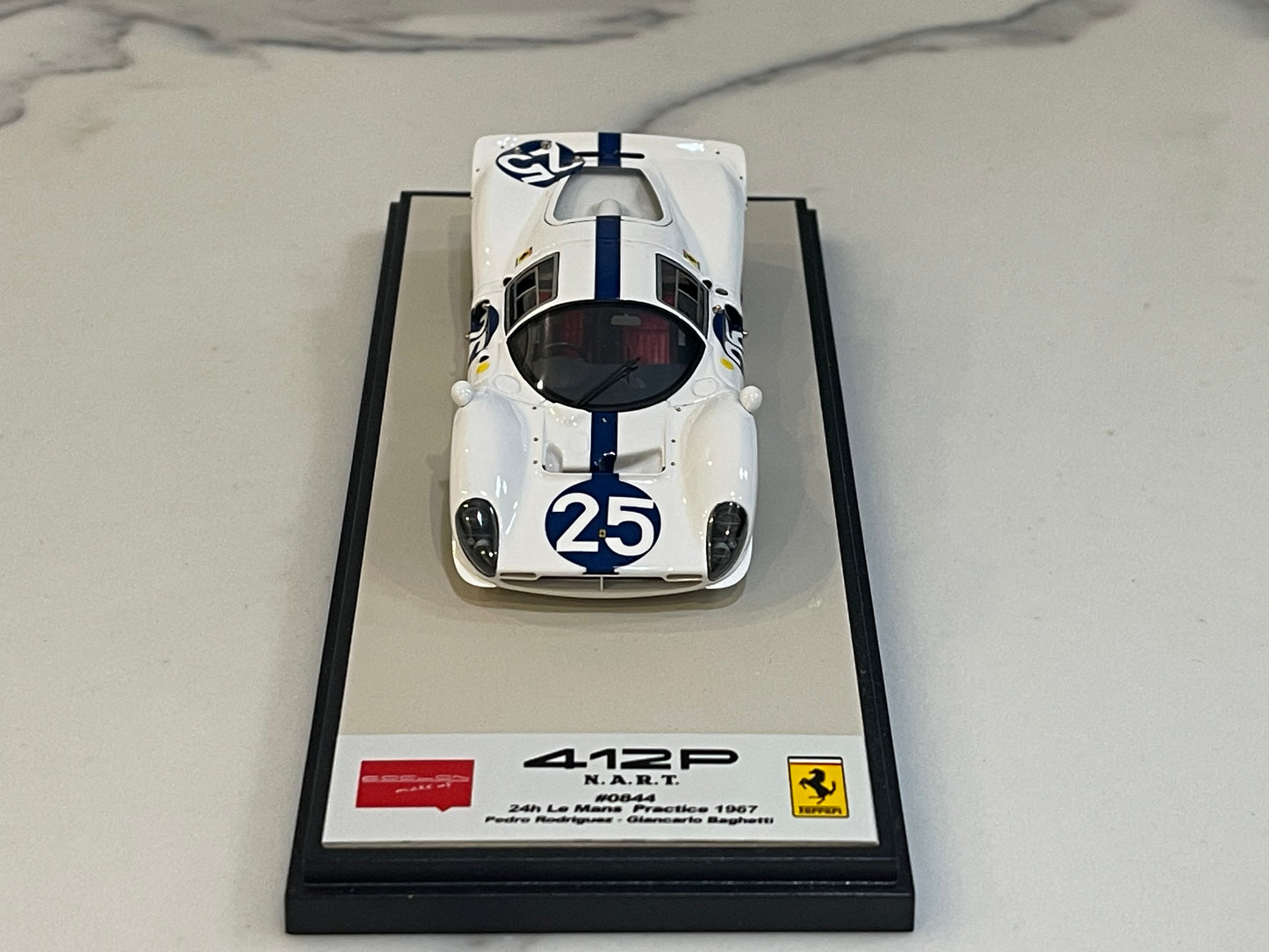 Make Up 1/43 Ferrari 412P 24 Hours Le Mans 1967 White No. 25 EM201B
