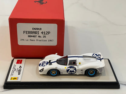 Make Up 1/43 Ferrari 412P 24 Hours Le Mans 1967 White No. 25 EM201B