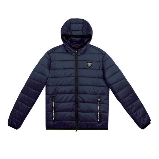 Automobili Lamborghini Men's Padded Hooded Jacket Navy