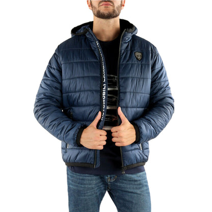 Automobili Lamborghini Men's Padded Hooded Jacket Navy