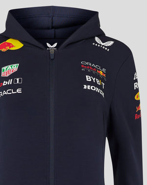 Red Bull Racing F1 Women's 2024 Team Full Zip Hooded Sweatshirt Navy