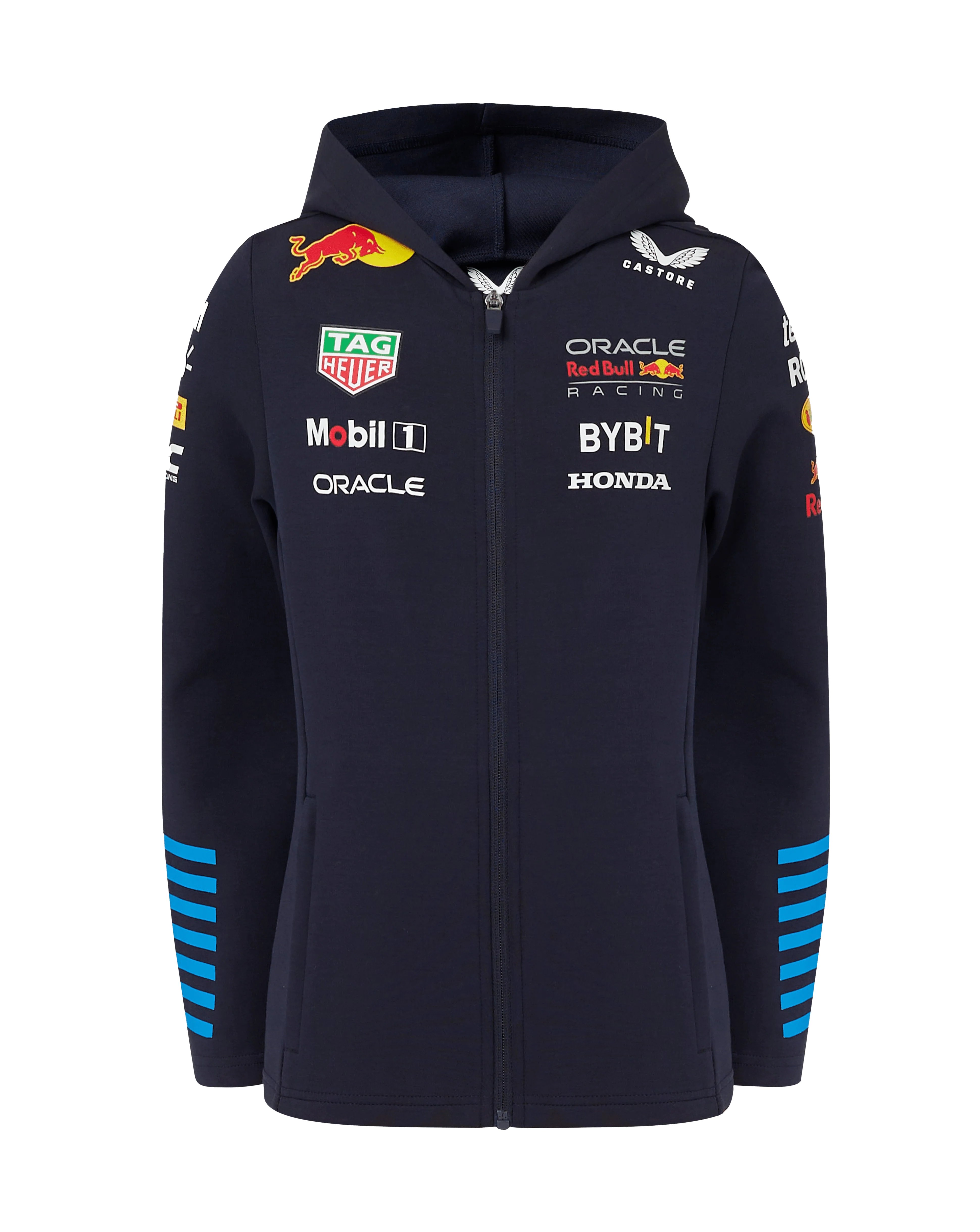 Red Bull Racing F1 Kid's 2024 Team Full Zip Hoodie Navy