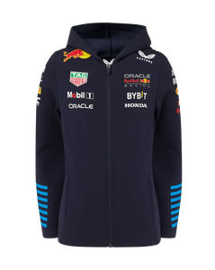 Red Bull Racing F1 Kid's 2024 Team Full Zip Hoodie Navy