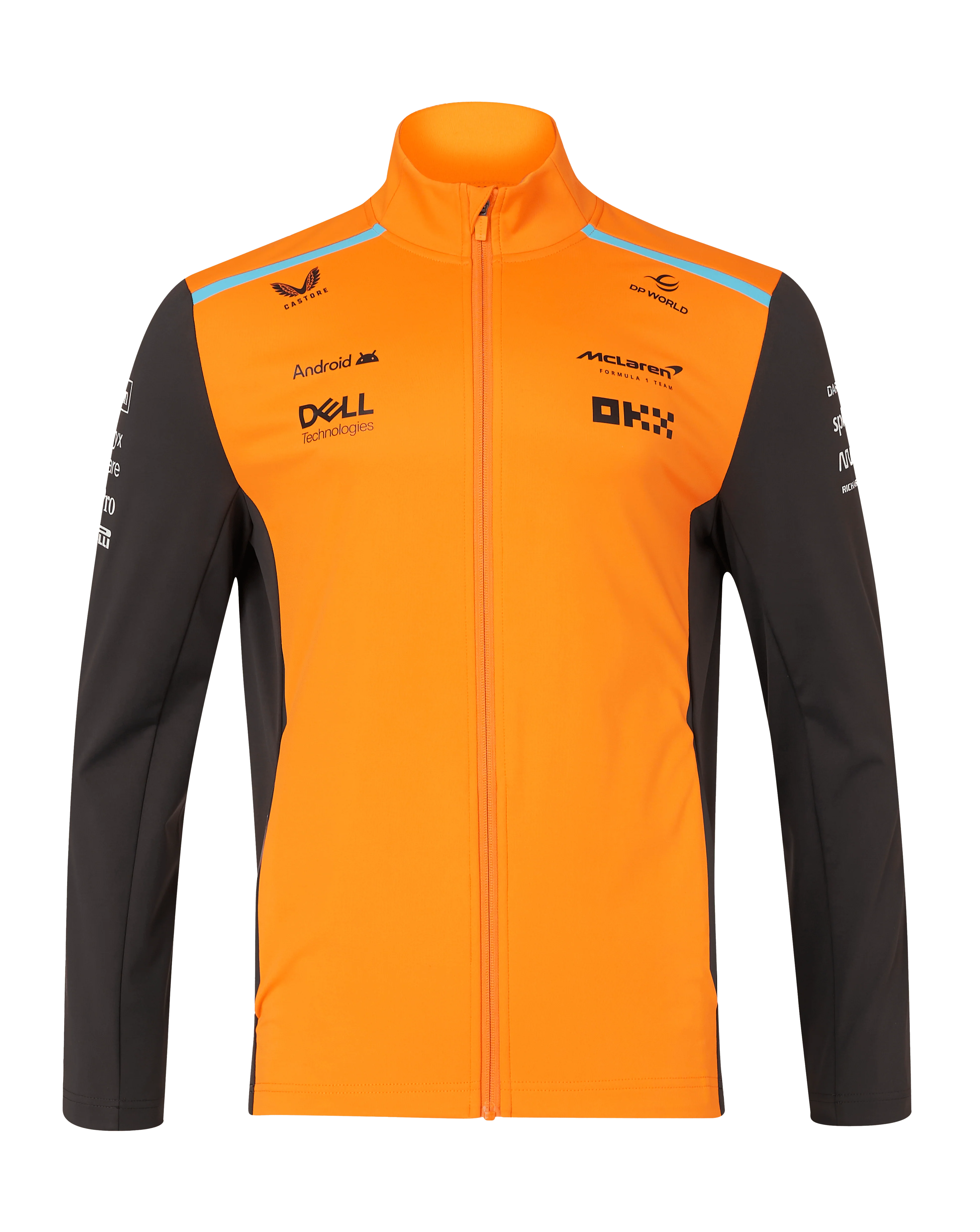 McLaren F1 Men's 2024 Team Softshell Jacket Dark Grey/Orange