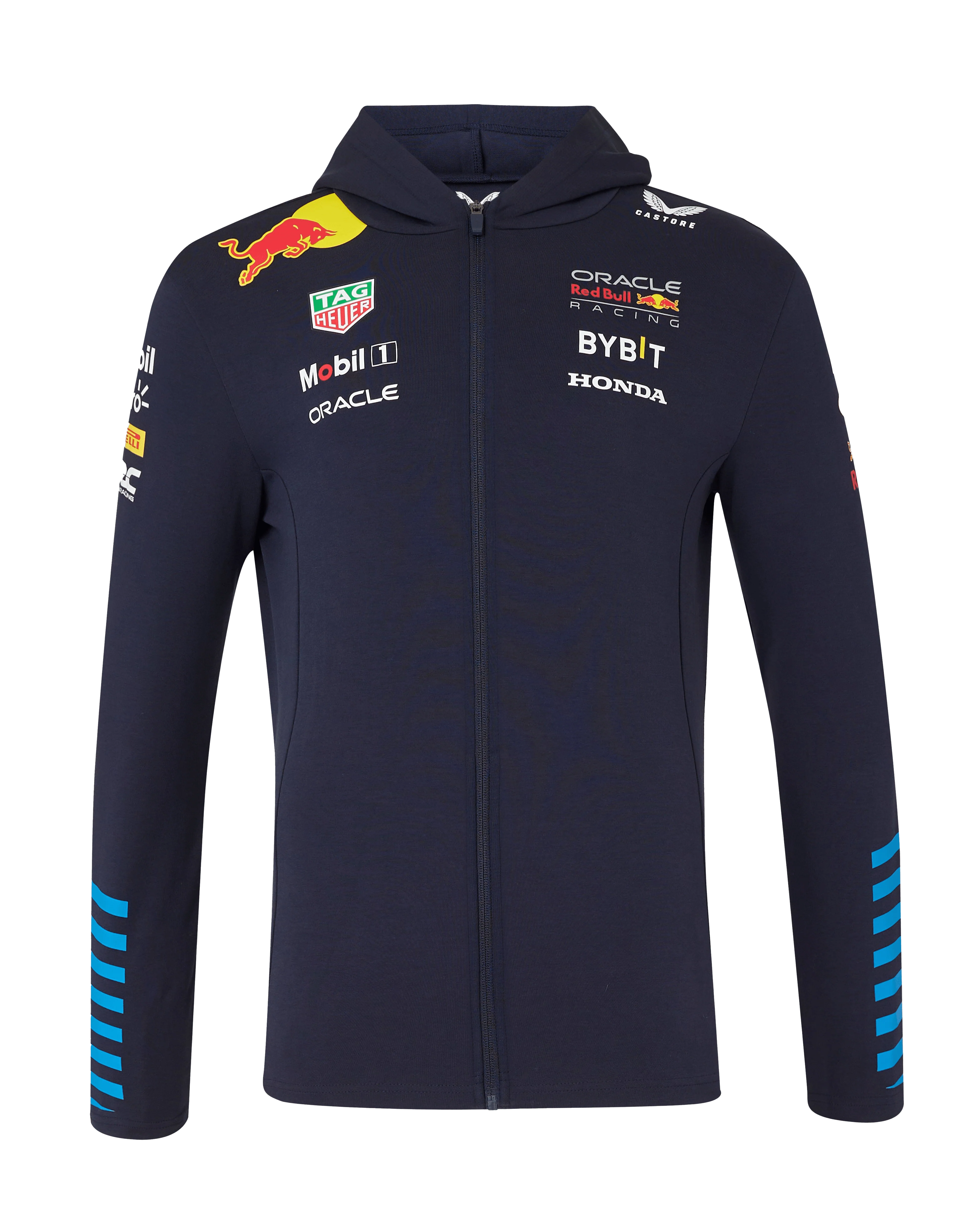 Red Bull Racing F1 2024 Men's Team Full Zip Hooded Sweatshirt Navy