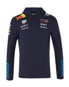 Red Bull Racing F1 2024 Men's Team Full Zip Hooded Sweatshirt Navy