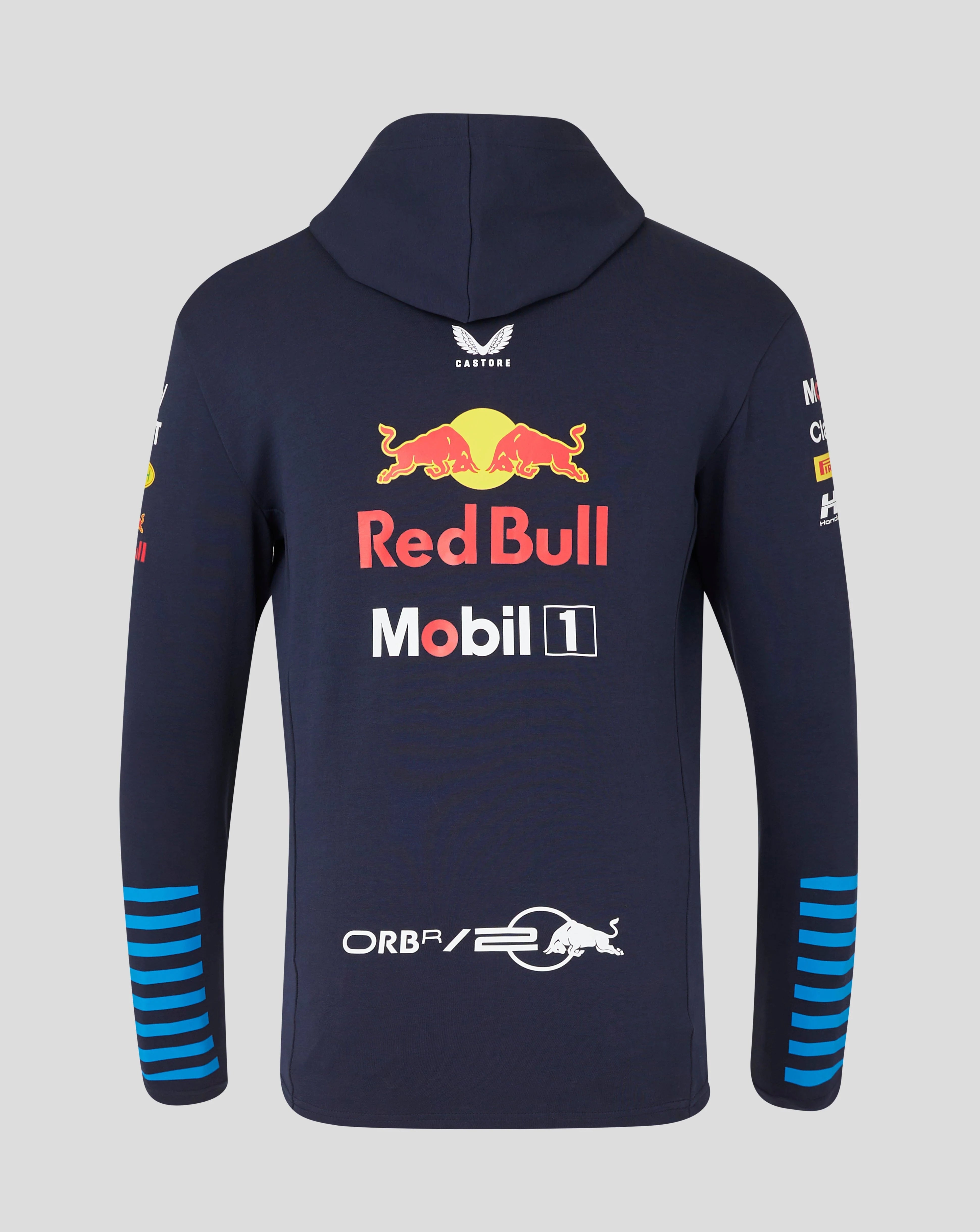 Red Bull Racing F1 2024 Men's Team Full Zip Hooded Sweatshirt Navy