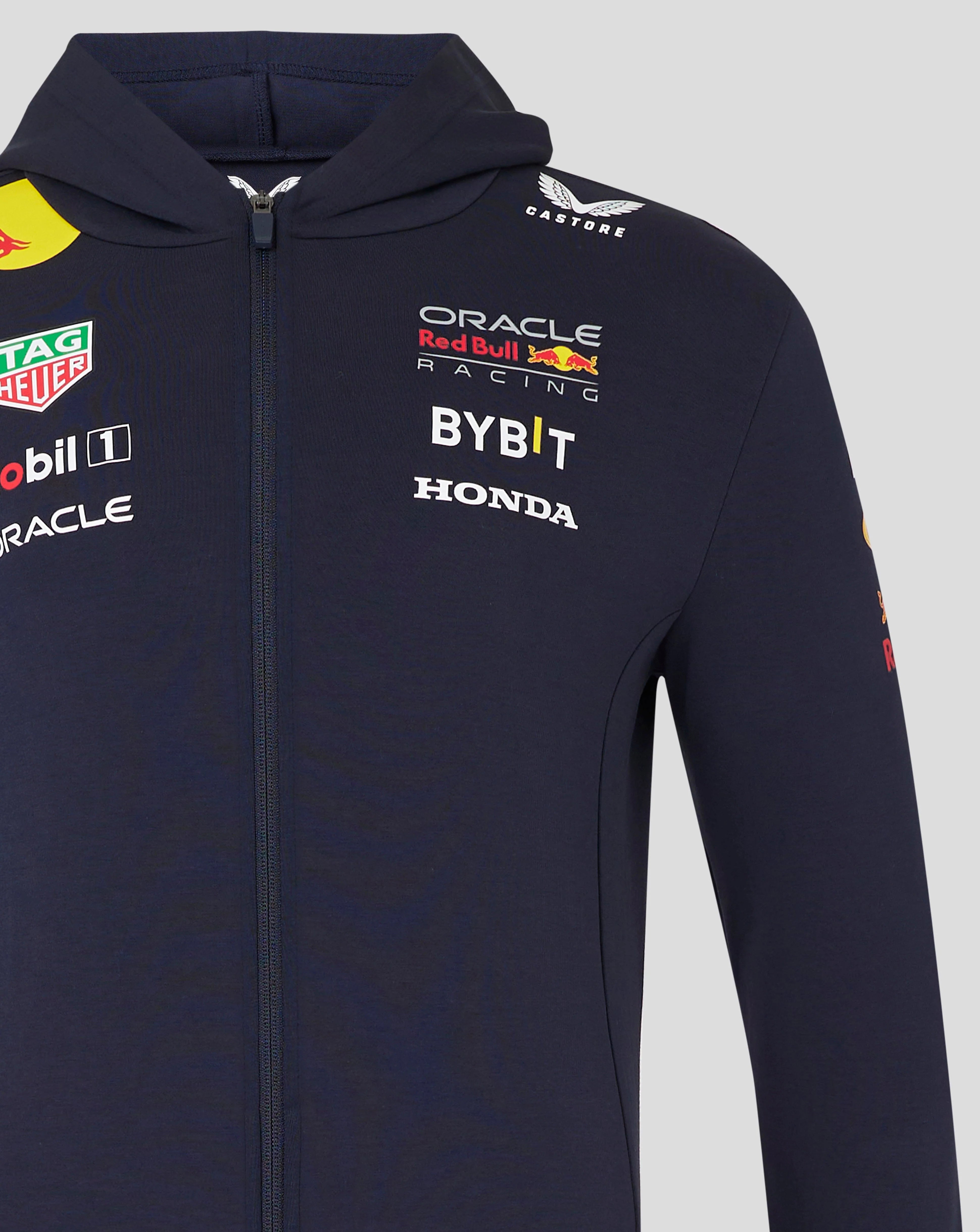 Red Bull Racing F1 2024 Men's Team Full Zip Hooded Sweatshirt Navy