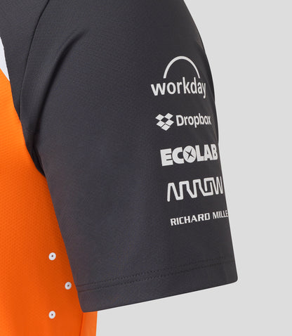 McLaren F1 Men's 2025 Lando Norris Team Polo Shirt Orange