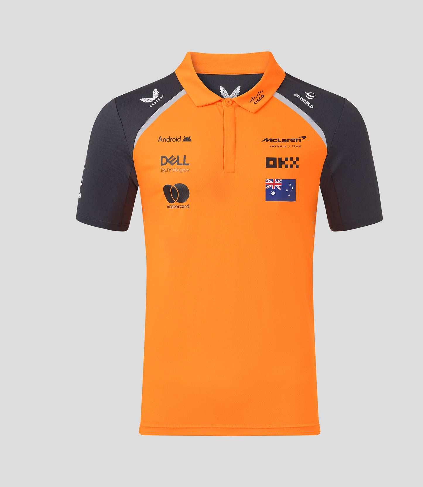McLaren F1 Men's 2025 Oscar Piastri Team Polo Shirt Orange
