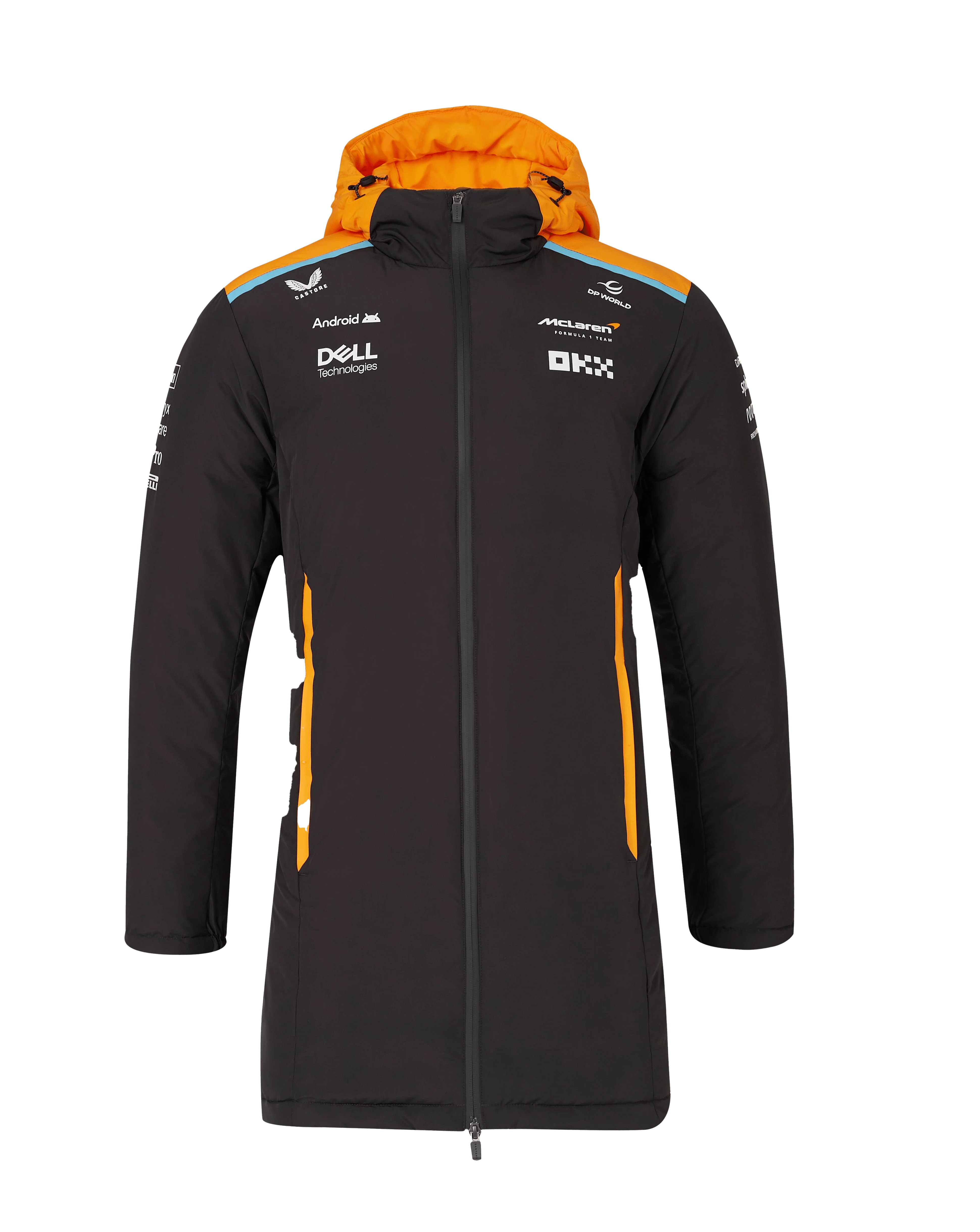 McLaren F1 Men's 2024 Team Long Padded Jacket Dark Grey