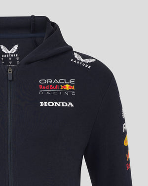 Red Bull Racing F1 2025 Team Full Zip Hooded Sweatshirt Navy