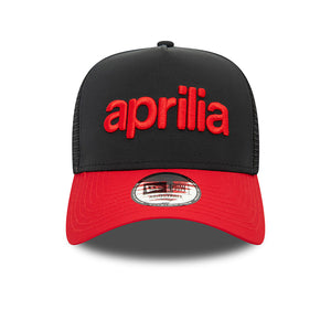 Aprilia Crackle Print E-Frame Adjustable Trucker Cap Black/Red