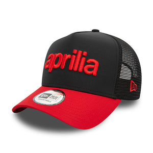 Aprilia Crackle Print E-Frame Adjustable Trucker Cap Black/Red