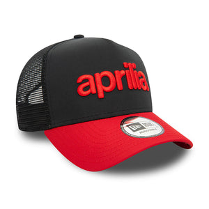 Aprilia Crackle Print E-Frame Adjustable Trucker Cap Black/Red