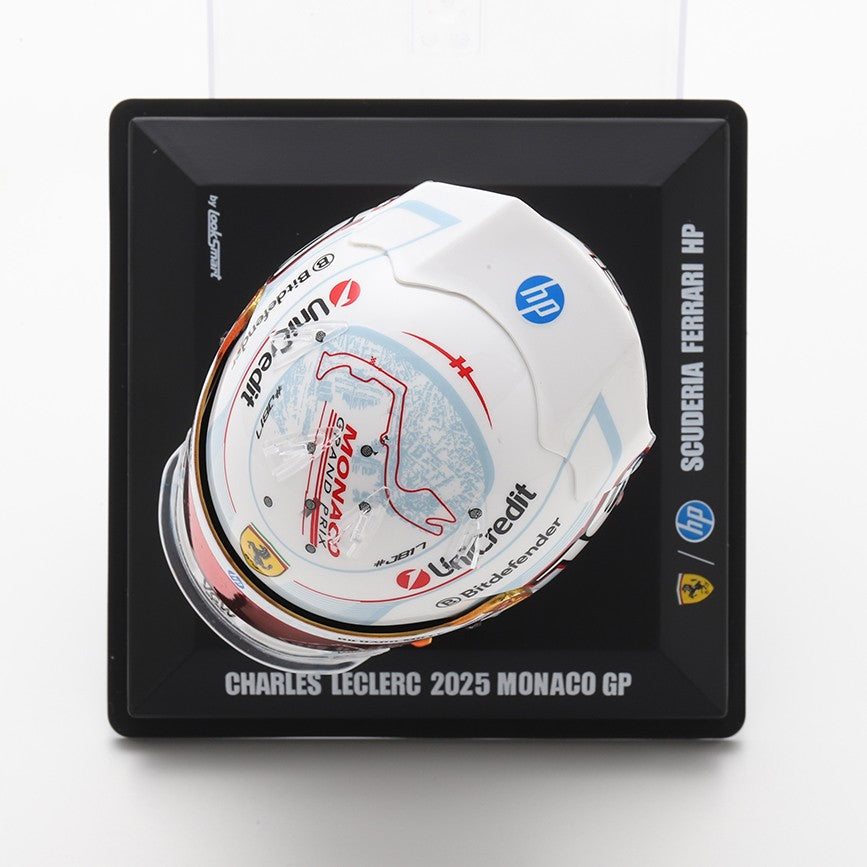 Scuderia Ferrari F1 Team Charles Leclerc 2025 Monaco GP Mini Helmet Wh ...