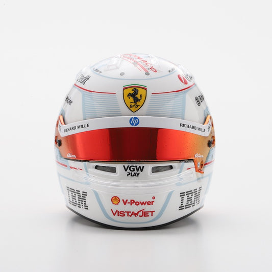 Scuderia Ferrari F1 Team Charles Leclerc 2025 Monaco GP Mini Helmet White - 1:5 Scale