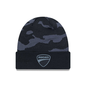 Ducati Motorsport Logo Cuff Knit Beanie Hat Black Camo