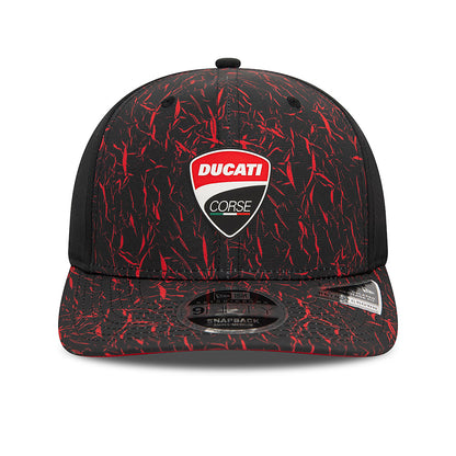 Ducati Motor Logo Crinkle All Over Print Original Fit Cap Black