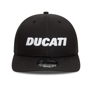 Ducati Motor Logo Ripstop Pre Curve Snapback Cap Black